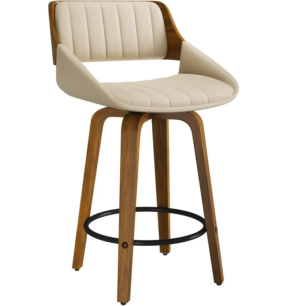 Stools Set of 2, 26 Swivel Counter Height Barstools with Walnut Bentwood Back and Legs, MidCentury Modern Faux Leather holste
Stools Set of 2, 26 Swivel Counter Height Barstools with Walnut Bentwood Back and Legs, MidCentury Modern Faux Leather holste