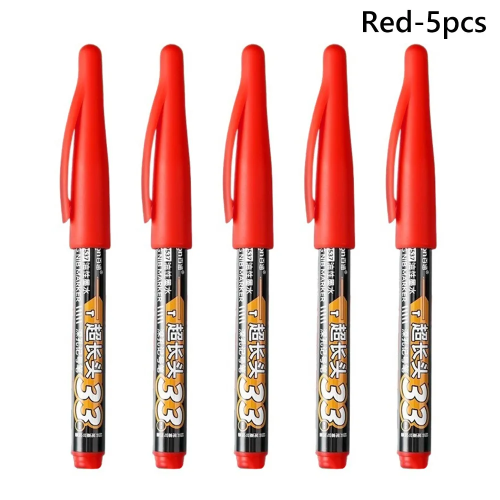 5pcs/set Oil-Based Ink Long Head Marker Pens 33mm Deep Hole Waterproof Deep Hole Markers Multi-Purpose Woodworking Markers
5pcs/set Oil-Based Ink Long Head Marker Pens 33mm Deep Hole Waterproof Deep Hole Markers Multi-Purpose Woodworking Markers