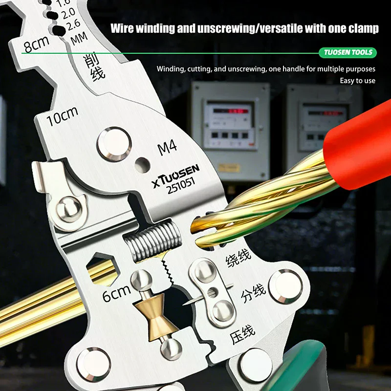 Multi Functional Foldable Wire Stripping Pliers Cable Cutter Stripper Pliers Electrician Hand Tool For Wires Cutting Crimping
Multi Functional Foldable Wire Stripping Pliers Cable Cutter Stripper Pliers Electrician Hand Tool For Wires Cutting Crimping