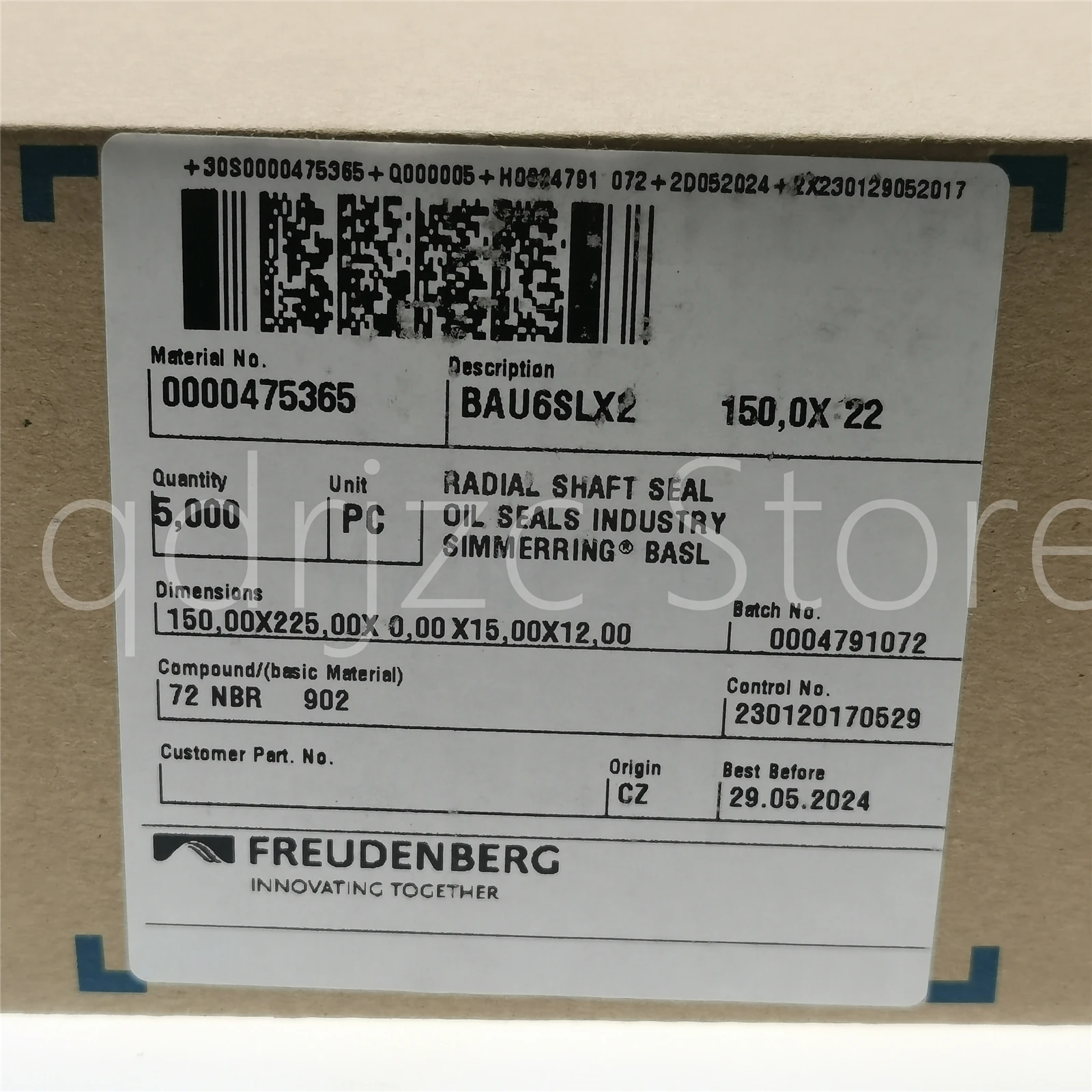Сальник импортированный из Германии BAU6SLX2-150-225-15/12 Материал уплотнения NBR 150 мм 225 мм 15 мм 12 мм
Сальник импортированный из Германии BAU6SLX2-150-225-15/12 Материал уплотнения NBR 150 мм 225 мм 15 мм 12 мм