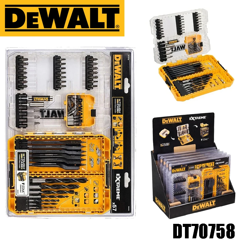 DEWALT Original DT70758 57PC Drill Drive Set With Brad Point and Extreme Flatwood Bits Tool Carpentry Part Tools
DEWALT Original DT70758 57PC Drill Drive Set With Brad Point and Extreme Flatwood Bits Tool Carpentry Part Tools