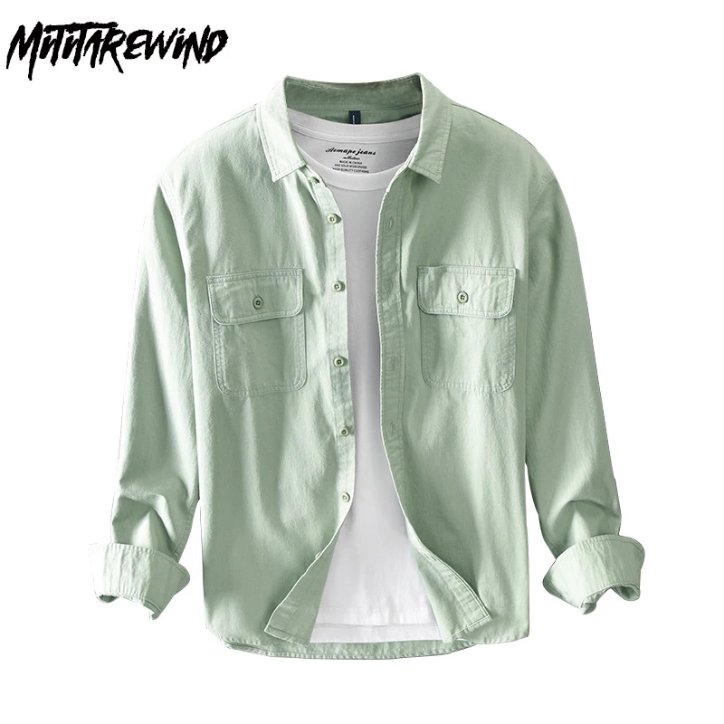Japanese Style Long Sleeve Shirts for Men Casual Loose Cargo Shirt Pockets Pure Cotton Shirt Youth Fashion Tops Streetwear Men
Japanese Style Long Sleeve Shirts for Men Casual Loose Cargo Shirt Pockets Pure Cotton Shirt Youth Fashion Tops Streetwear Men
