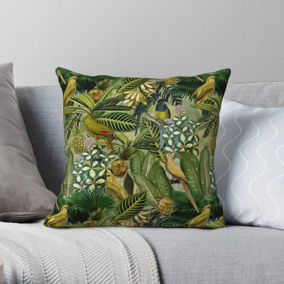 Green Tropical Bird Parrots Jungle Pillowcase Polyester Linen Velvet Printed Zip Decorative Throw Pillow Case Sofa Cushion Cover
Green Tropical Bird Parrots Jungle Pillowcase Polyester Linen Velvet Printed Zip Decorative Throw Pillow Case Sofa Cushion Cover