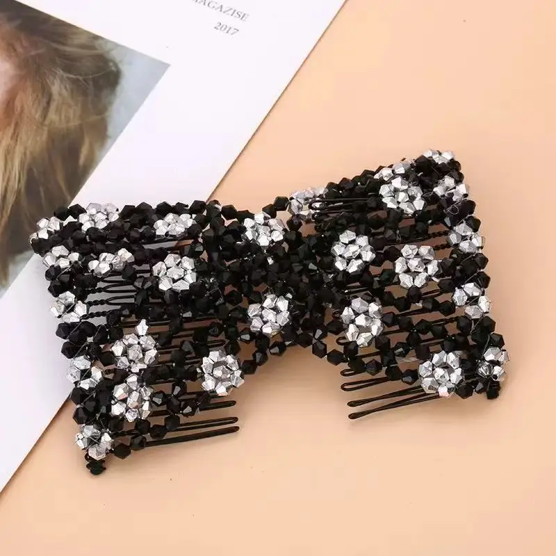 Newlywed Hairpin With Pearl-Like Braided Beaded Style Elastic Hair Comb Accessory For Head Decoration
Newlywed Hairpin With Pearl-Like Braided Beaded Style Elastic Hair Comb Accessory For Head Decoration