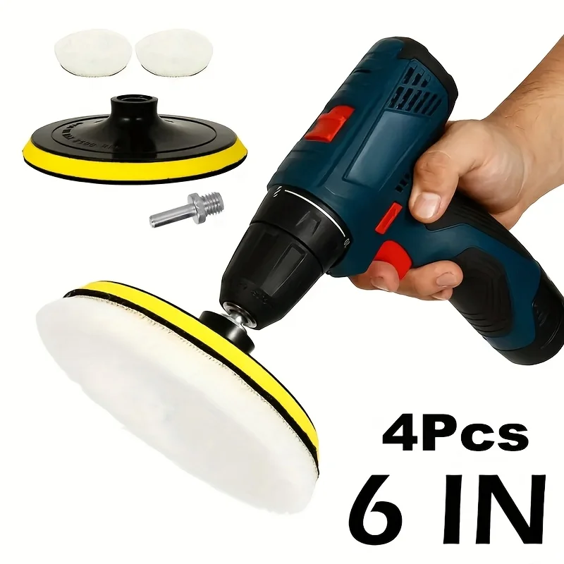 4Pcs 6 Inch Polishing Pad Kit Professional Shine With Drill Bit Adapter Perfect For Polishing Sanding Cleaning
4Pcs 6 Inch Polishing Pad Kit Professional Shine With Drill Bit Adapter Perfect For Polishing Sanding Cleaning
