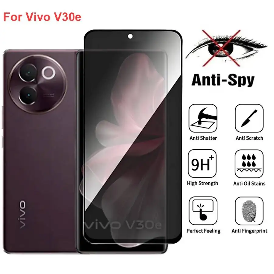 Vivo V30e V2339 Anti Spy Privacy Tempered Glass Protector Compatible For Vivov30e Full Cover Screen Phone Film
Vivo V30e V2339 Anti Spy Privacy Tempered Glass Protector Compatible For Vivov30e Full Cover Screen Phone Film