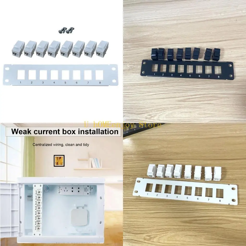 B0KF 8 Port Straight-throu CAT5e Patch Panel RJ45 Cable Adapter Keystone
B0KF 8 Port Straight-throu CAT5e Patch Panel RJ45 Cable Adapter Keystone
