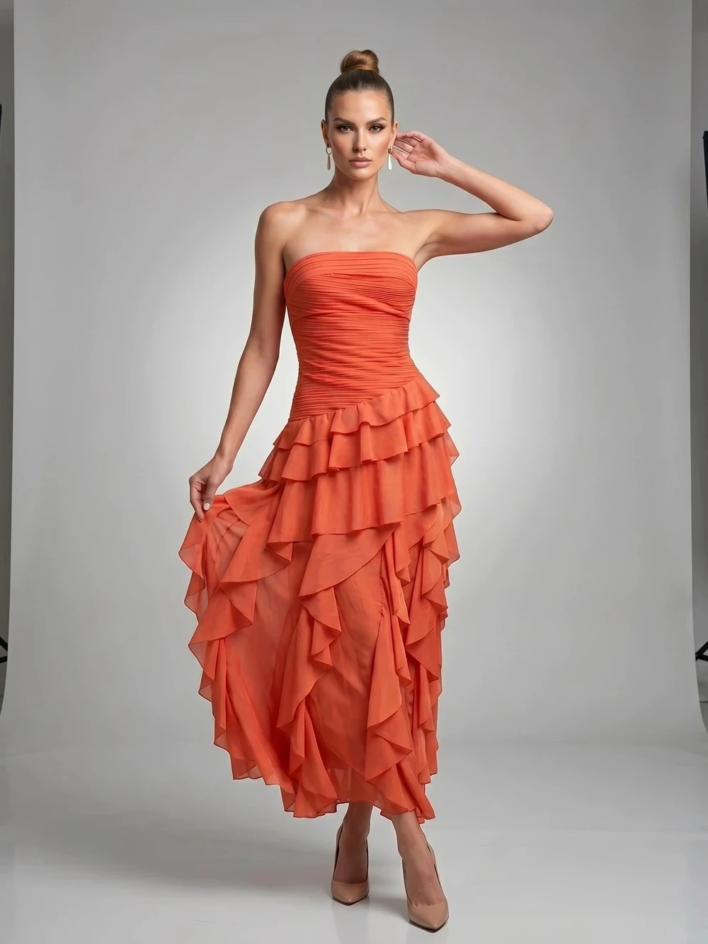 2026 Summer New Strapless Chiffon Dress With Folded Waist Seaside Vacation Birthday Party Temperament Dress Long Skirt
2026 Summer New Strapless Chiffon Dress With Folded Waist Seaside Vacation Birthday Party Temperament Dress Long Skirt