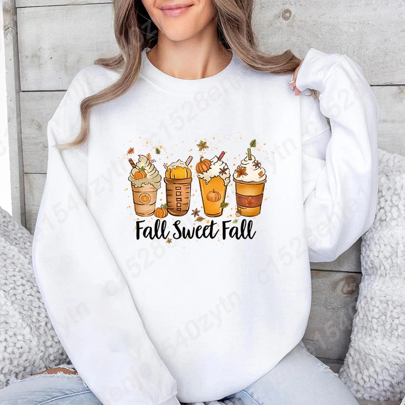 Fashion Hoodless Sweatshirt Women Funny Coffee Fall Sweet Fall Print Round Neck Pullovers Ladies Casual Pure Color Pullover Tops
Fashion Hoodless Sweatshirt Women Funny Coffee Fall Sweet Fall Print Round Neck Pullovers Ladies Casual Pure Color Pullover Tops