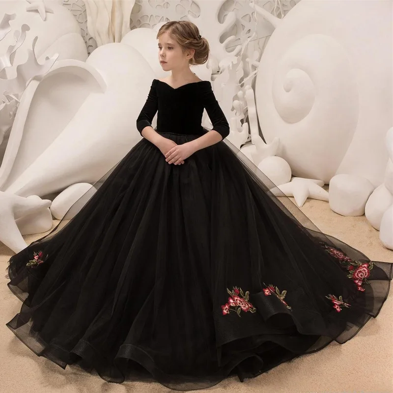 Children Party Dress Elegant Trail Evening Dress Embroidered Princess Dress
Children Party Dress Elegant Trail Evening Dress Embroidered Princess Dress