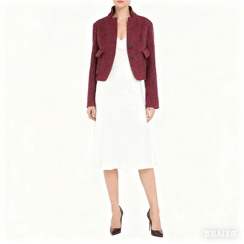 Текстурированный вязаный пиджак для женщин — бордовый укороченный пиджак с карманами на клапанах, идеально подходит для слоя
Текстурированный вязаный пиджак для женщин — бордовый укороченный пиджак с карманами на клапанах, идеально подходит для слоя