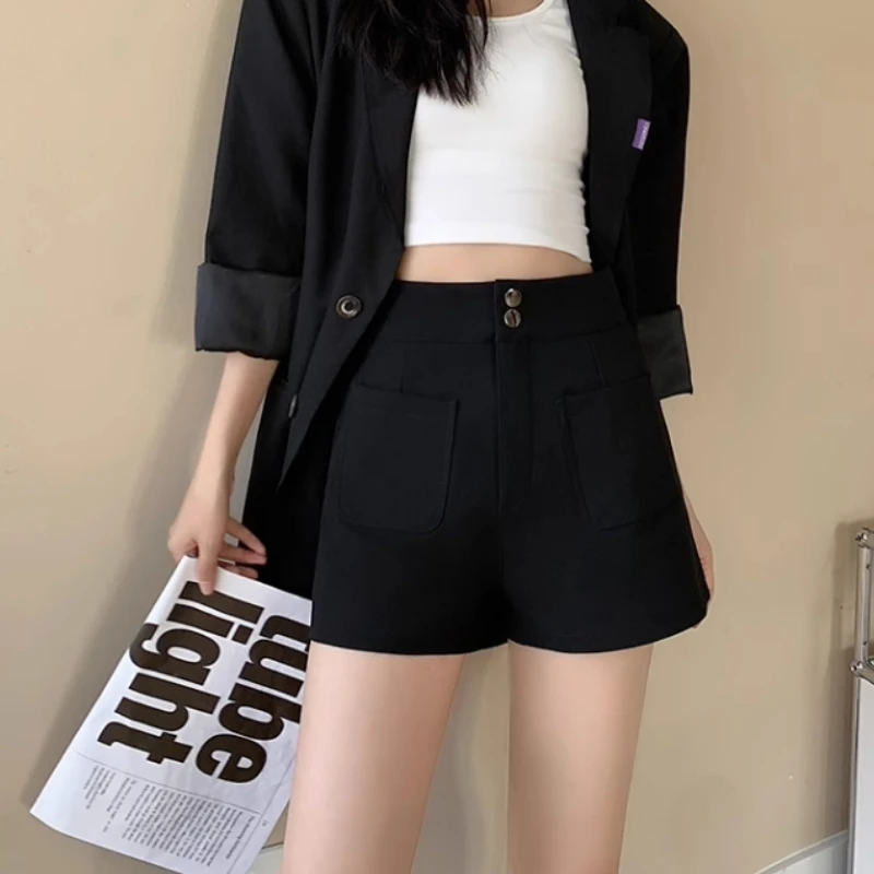 Women's High-Waist Slim Fit Short Pants Black Elastic Safety Pants Autumn Winter Fashionable Underwear Outerwear Casual Pants
Women's High-Waist Slim Fit Short Pants Black Elastic Safety Pants Autumn Winter Fashionable Underwear Outerwear Casual Pants