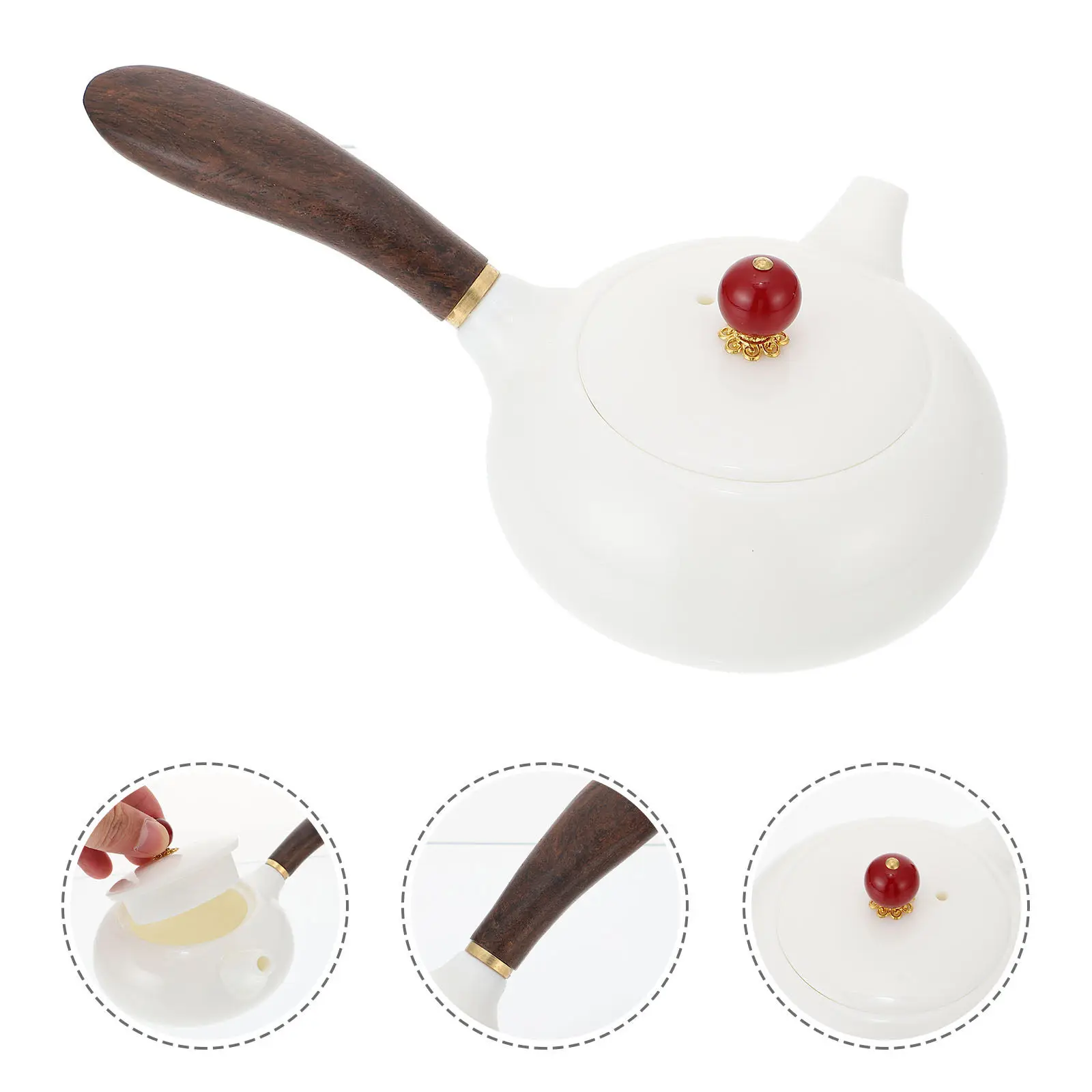 Керамический чайник с боковой ручкой, маленький заварочный чайник, элегантный, удобный, со встроенным фильтром, для дома и офиса
Керамический чайник с боковой ручкой, маленький заварочный чайник, элегантный, удобный, со встроенным фильтром, для дома и офиса