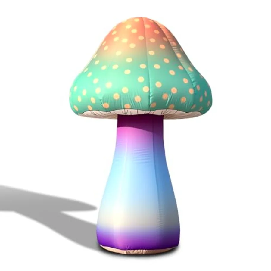 6 FT LED Inflatable Mushroom with Built‑in Fan, Light Strip and Remote Control Outdoor Garden, Backyard, Stage, Pathway and Hol
6 FT LED Inflatable Mushroom with Built‑in Fan, Light Strip and Remote Control Outdoor Garden, Backyard, Stage, Pathway and Hol