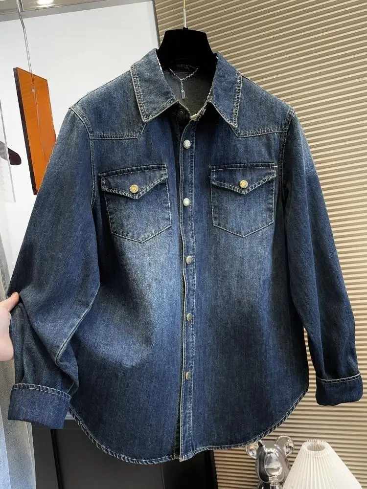 SuperAen Vintage Distressed Loose Denim Shirt for Women 2026 Spring New Placket Design Casual Office Lady Long-sleeved Shirt
SuperAen Vintage Distressed Loose Denim Shirt for Women 2026 Spring New Placket Design Casual Office Lady Long-sleeved Shirt