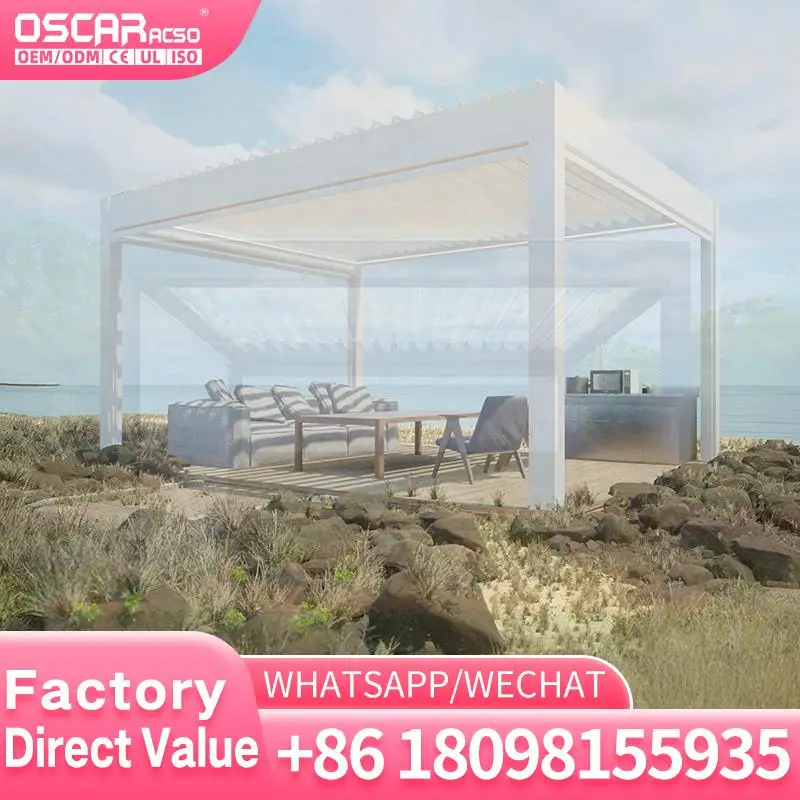 Motorized Aluminum Pergola Kits Outdoor Building Canopy Shade for Gardens Patios Yards pergola
Motorized Aluminum Pergola Kits Outdoor Building Canopy Shade for Gardens Patios Yards pergola