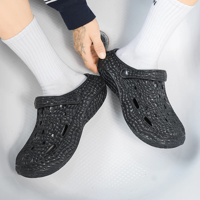Men's EVA Hollow Out Clogs Men Drawstring Closure Breathable Slides MenThick Sole Non-slip Beach & Casual Shoes
Men's EVA Hollow Out Clogs Men Drawstring Closure Breathable Slides MenThick Sole Non-slip Beach & Casual Shoes