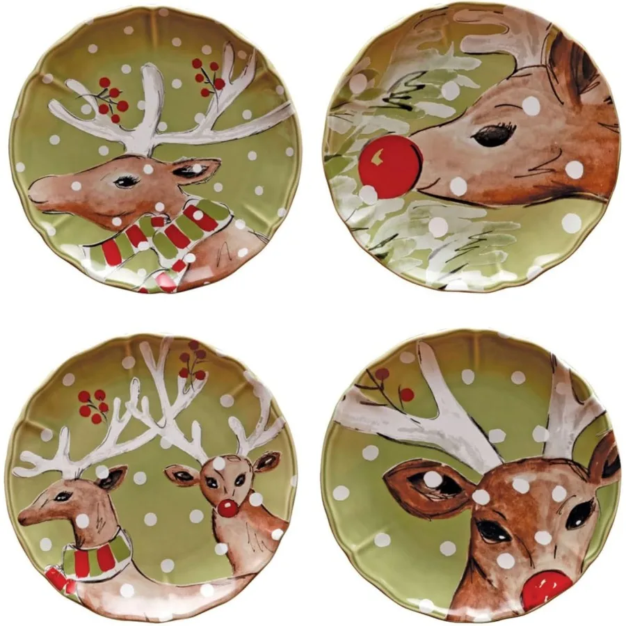 Набор из 4 керамических керамических блюд, 9-дюймовые десертные тарелки для салата, коллекция Deer Friends, зеленая микроволновая печь и посуда, которую можно мыть в посудомоечной машине, еда
Набор из 4 керамических керамических блюд, 9-дюймовые десертные тарелки для салата, коллекция Deer Friends, зеленая микроволновая печь и посуда, которую можно мыть в посудомоечной машине, еда