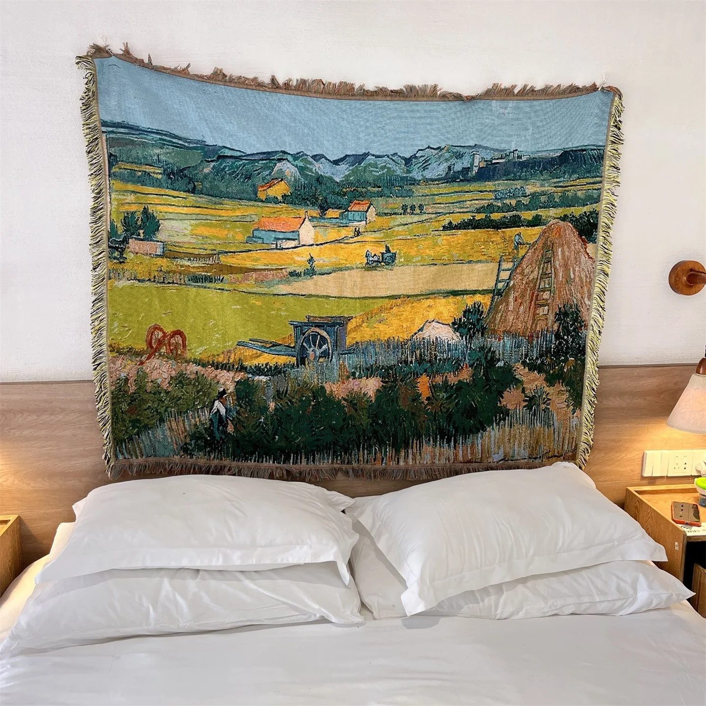 Outdoor Picnic Blanket Vintage Landscape Painting Woven Throw Fringe Countryside Farm Scenery Wall Tapestry Travel Home Decor
Outdoor Picnic Blanket Vintage Landscape Painting Woven Throw Fringe Countryside Farm Scenery Wall Tapestry Travel Home Decor