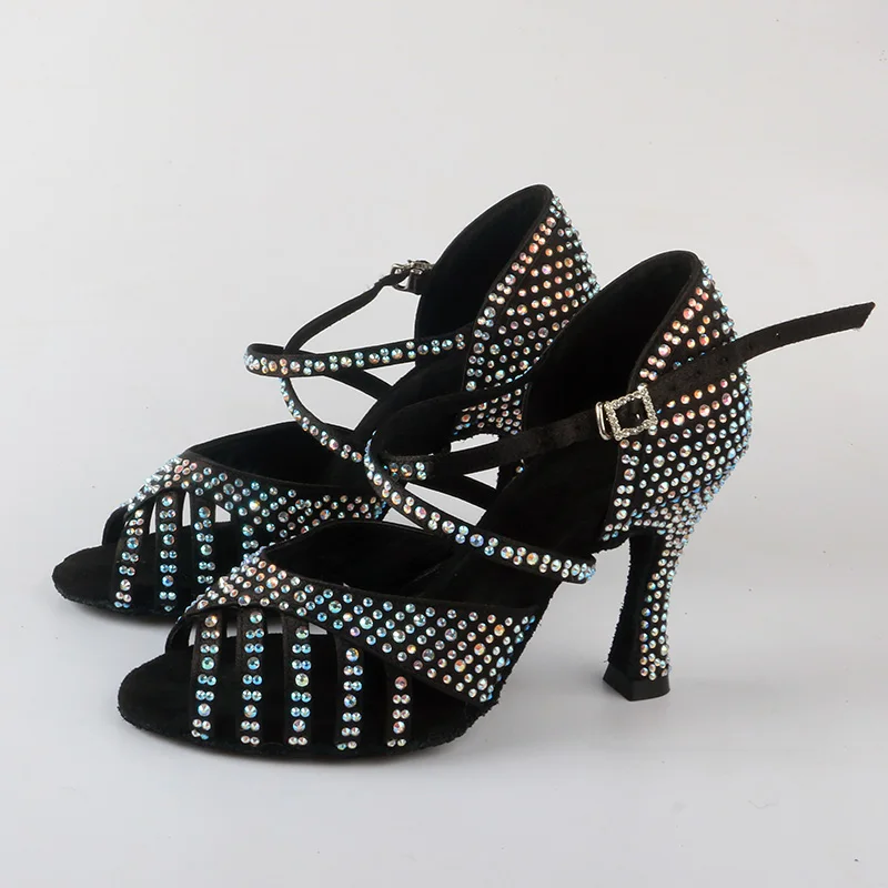 Venus lure, женские туфли на высоком каблуке для латинских танцев со стразами, черные замшевые подошвы, обувь для бальных танцев, 9 см
Venus lure, женские туфли на высоком каблуке для латинских танцев со стразами, черные замшевые подошвы, обувь для бальных танцев, 9 см