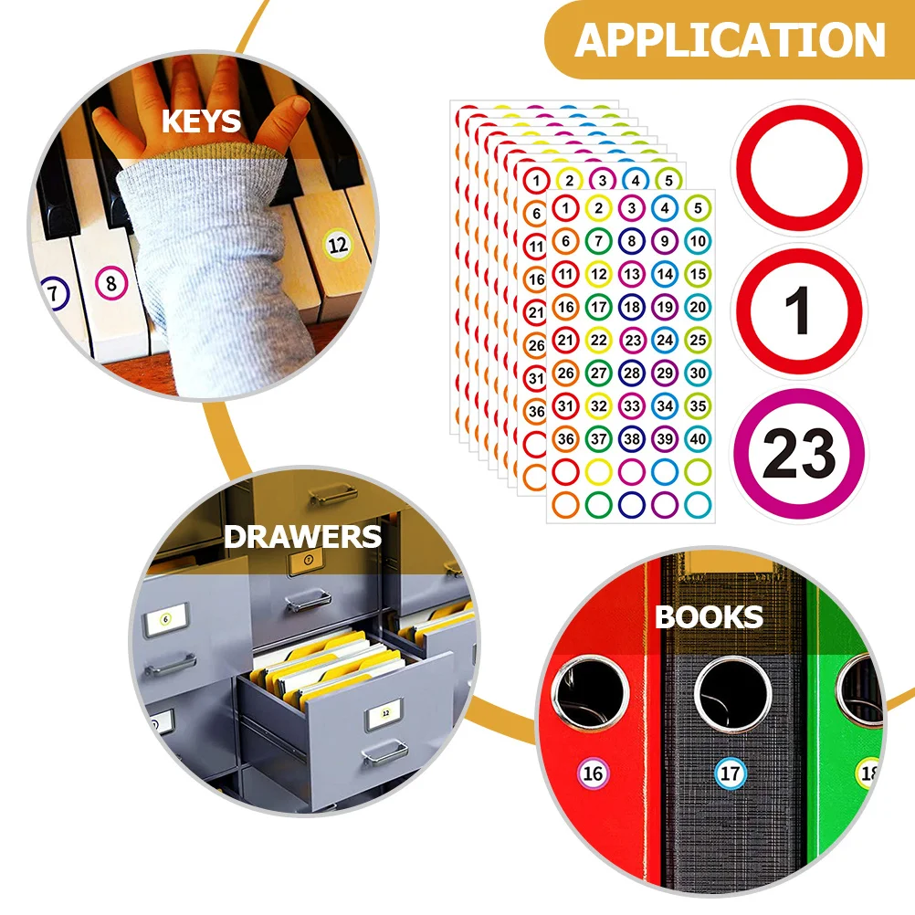 40 Sheets Numbered Stickers Colored Self-Adhesive Labels For Folder Organization Classification Coding Identification Marking
40 Sheets Numbered Stickers Colored Self-Adhesive Labels For Folder Organization Classification Coding Identification Marking