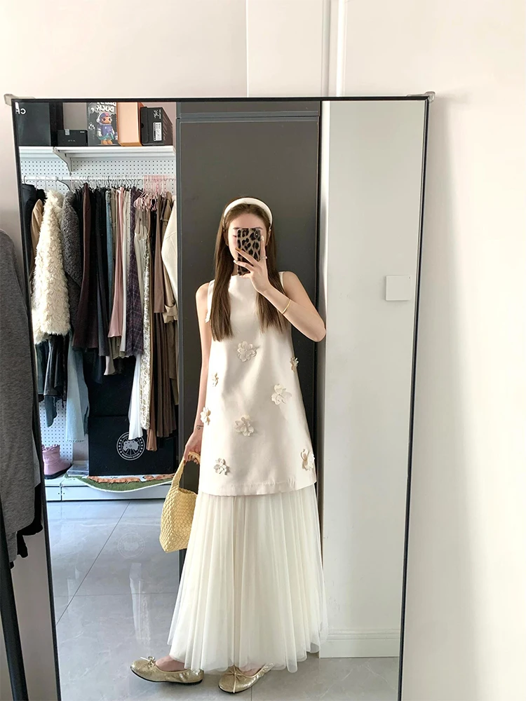 Unique Style White Tulle Half Skirt Women's Summer 2026 Korean A-Line Long Skirt High Waist Loose Fit
Unique Style White Tulle Half Skirt Women's Summer 2026 Korean A-Line Long Skirt High Waist Loose Fit