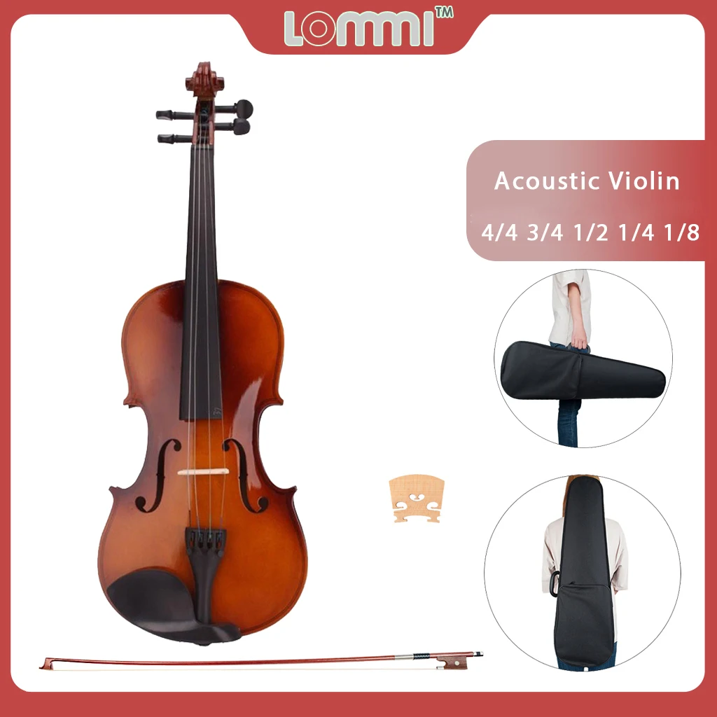 LOMMI 4/4 Size Natural Acoustic Wood Color Violin Fiddle With Case Bow 4/4 3/4 1/2 1/4 1/8 Size Kid Student Fiddle Violin Gift
LOMMI 4/4 Size Natural Acoustic Wood Color Violin Fiddle With Case Bow 4/4 3/4 1/2 1/4 1/8 Size Kid Student Fiddle Violin Gift