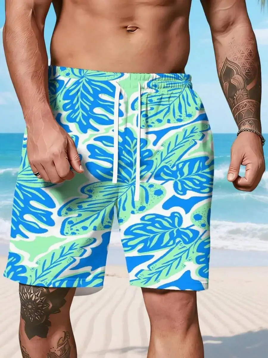 Blue Green Tropical Leaf Print Mens Beach Board Shorts Casual Lightweight Summer Holiday Shorts
Blue Green Tropical Leaf Print Mens Beach Board Shorts Casual Lightweight Summer Holiday Shorts