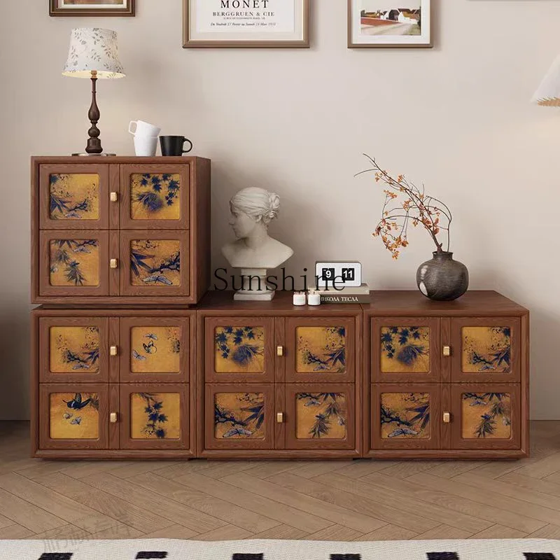 Retro solid wood TV cabinet, living room home storage and storage integrated French floor cabinet
Retro solid wood TV cabinet, living room home storage and storage integrated French floor cabinet