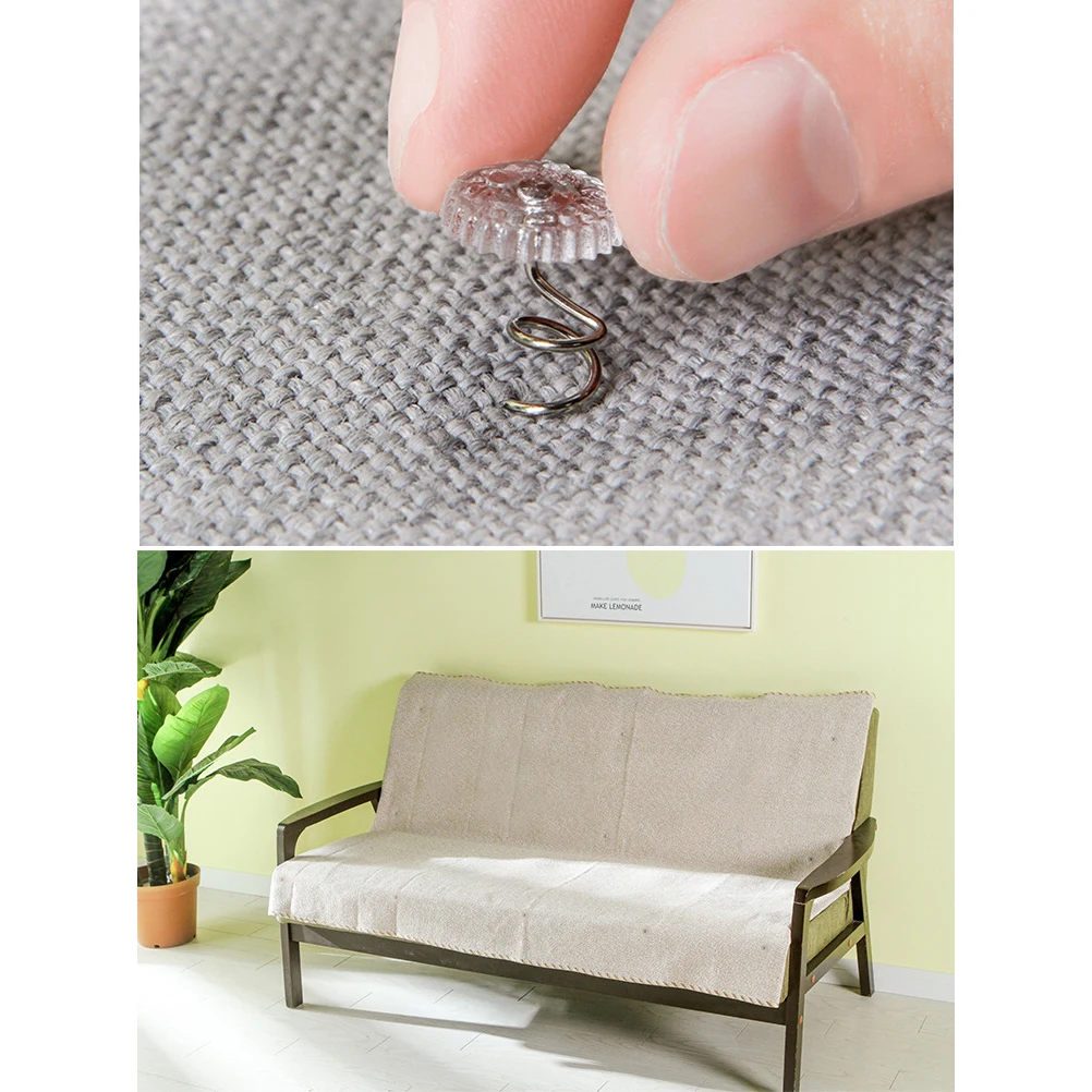 20pcs Non-Slip Bedskirt Clips Adjustable Spiral Upholstery Pins For Mattress Furniture Arm Covers Holders Twist Nail Grip 
20pcs Non-Slip Bedskirt Clips Adjustable Spiral Upholstery Pins For Mattress Furniture Arm Covers Holders Twist Nail Grip