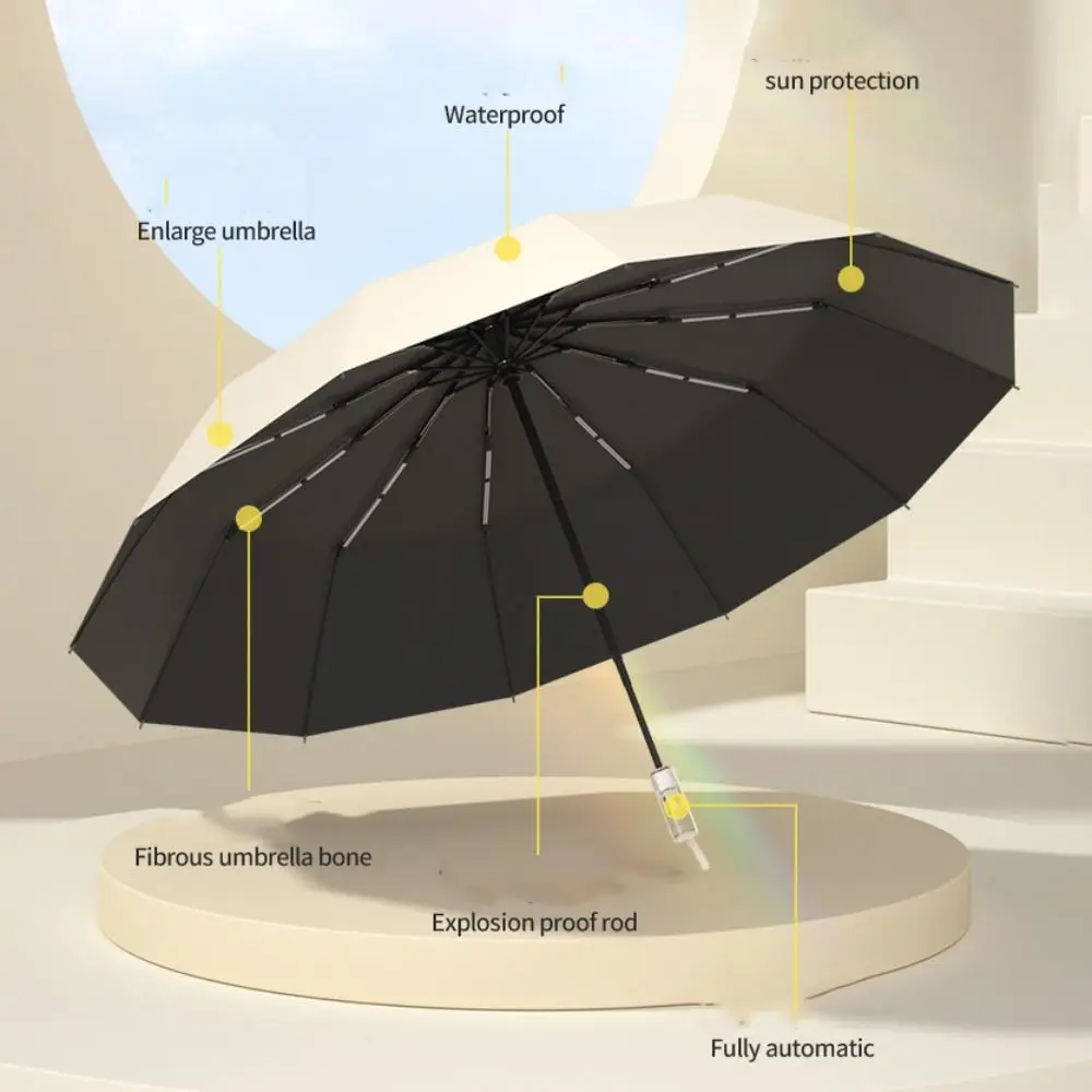 Windproof Folding Umbrella Strong Frame Anti Rebound Automatic Umbrella Quick Open Portable Sunny Rainy Umbrella Sun Protection
Windproof Folding Umbrella Strong Frame Anti Rebound Automatic Umbrella Quick Open Portable Sunny Rainy Umbrella Sun Protection