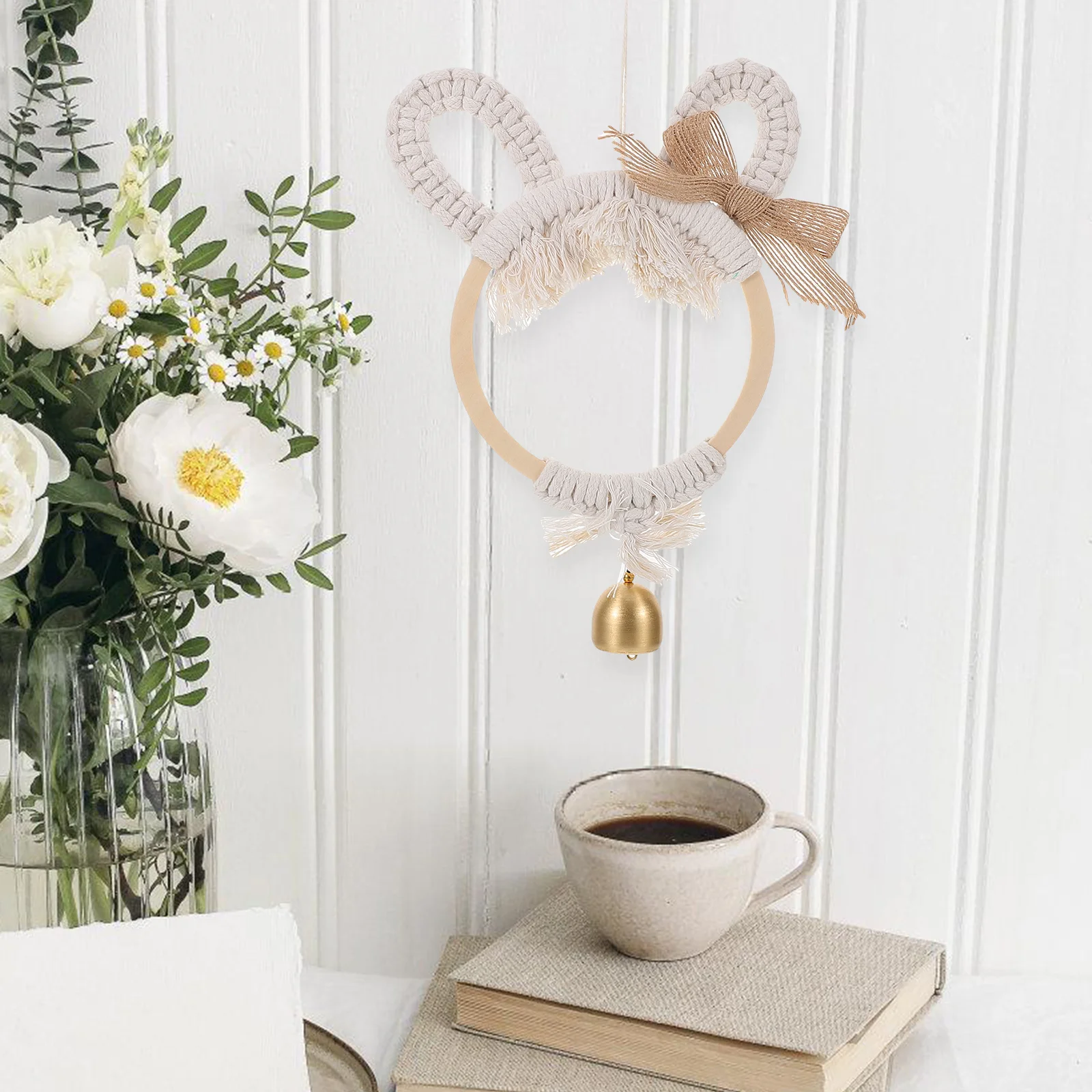 Braided Bell Hanger Bunny Door Bells Hanging Decor Rabbit Sign Decorative Macrame Ring Wooden Wind Chimes Hangers
Braided Bell Hanger Bunny Door Bells Hanging Decor Rabbit Sign Decorative Macrame Ring Wooden Wind Chimes Hangers