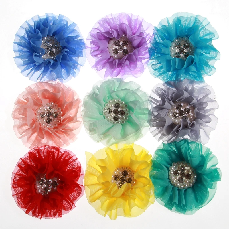 10CM 3.9inch Vintage Big Chiffon Flowers With Big Pearl Rhinestone For Headbands Fabric Flowers For Hair Clips Accessories
10CM 3.9inch Vintage Big Chiffon Flowers With Big Pearl Rhinestone For Headbands Fabric Flowers For Hair Clips Accessories