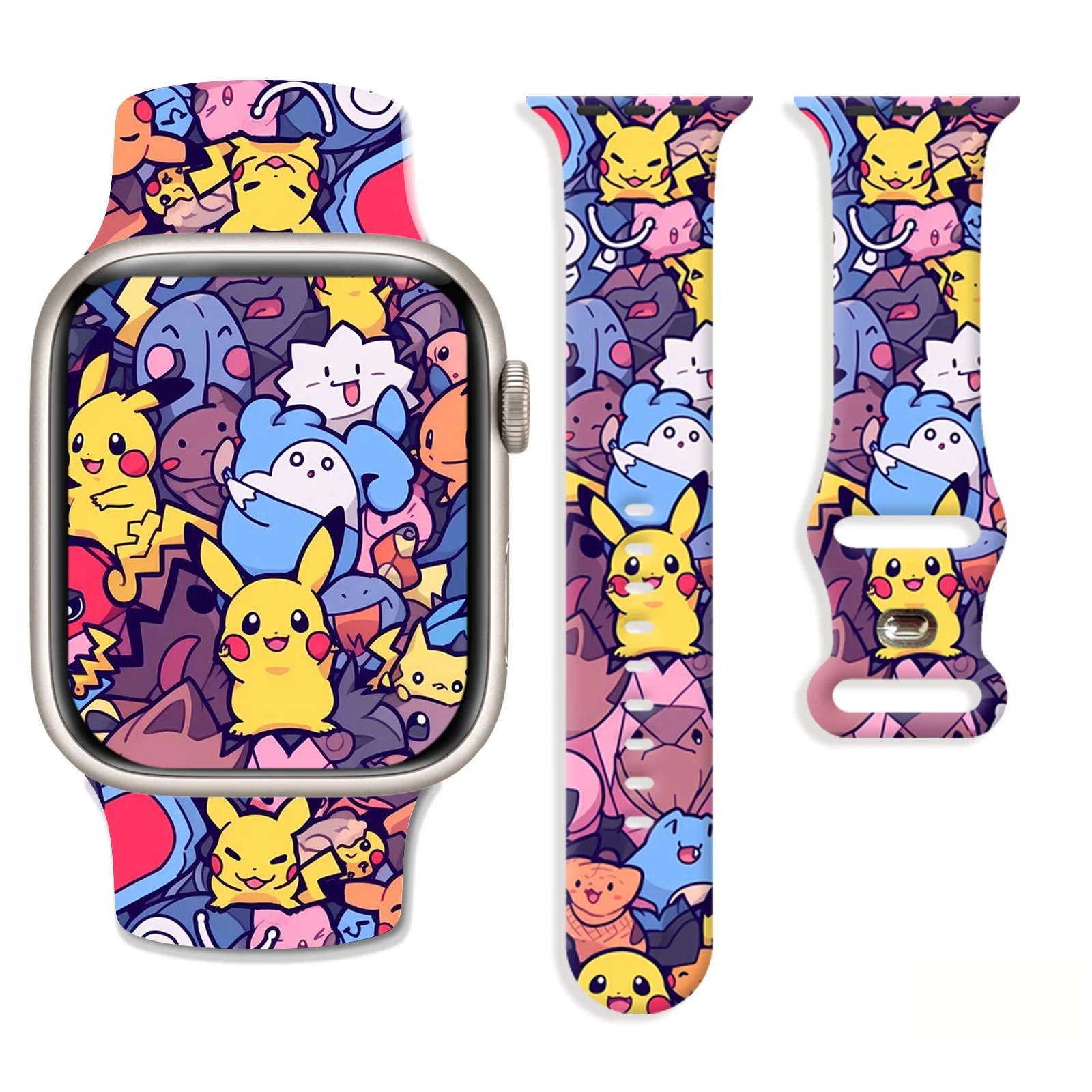 Pokemon Series 3 Silicone Strap for Apple Watch 11 10 9 8 7 SE Printed Band Replaceable Watchband for iWatch 49mm 46mm 44mm 42mm
Pokemon Series 3 Silicone Strap for Apple Watch 11 10 9 8 7 SE Printed Band Replaceable Watchband for iWatch 49mm 46mm 44mm 42mm