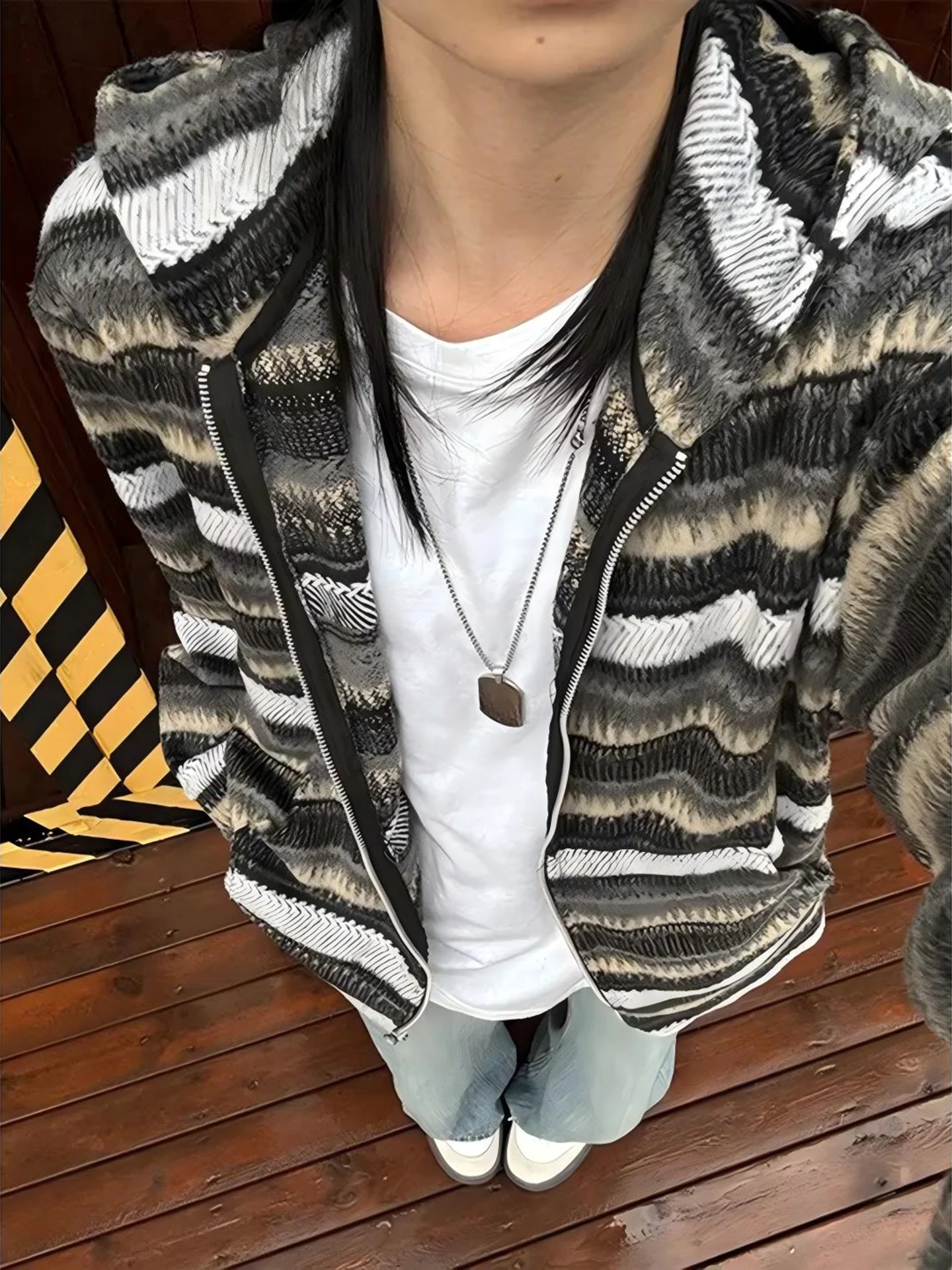 Retro Woolen Heavy Stripe Hoodie ex Autumn Neutral Sle Trendy Jaet Cleanfit High Street Hooded Sweatirt for Youth
Retro Woolen Heavy Stripe Hoodie ex Autumn Neutral Sle Trendy Jaet Cleanfit High Street Hooded Sweatirt for Youth