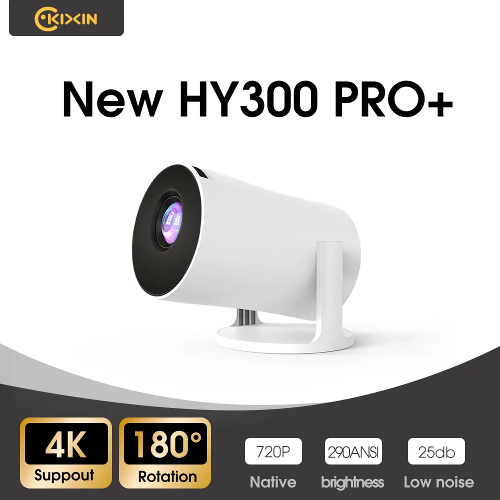 Kixin HY300 Pro+ Mini Projector 4K Built-in Speaker 1280*720P Android 11 290Ansi Wifi6 BT5.4 Outdoor Projector Portable 4K
Kixin HY300 Pro+ Mini Projector 4K Built-in Speaker 1280*720P Android 11 290Ansi Wifi6 BT5.4 Outdoor Projector Portable 4K