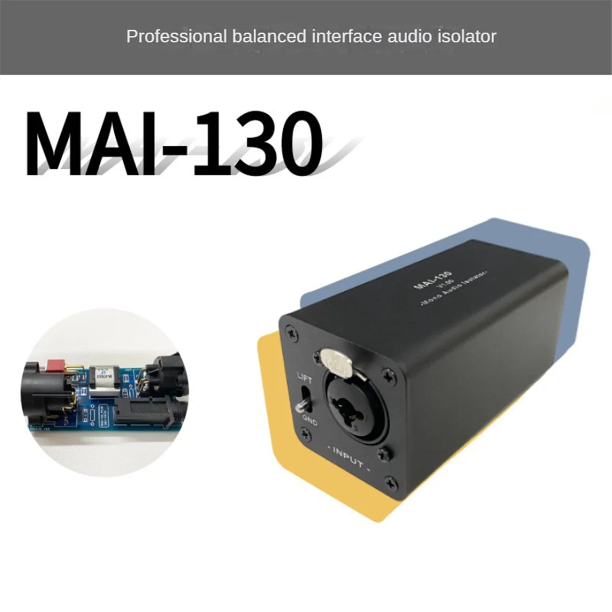 HOT!Audio Isolator Noise Reduction,Eliminates Current Noise,DI Grounding Box,6.5 XLR Mixer Audio Isolator, MAI-130 Mono
HOT!Audio Isolator Noise Reduction,Eliminates Current Noise,DI Grounding Box,6.5 XLR Mixer Audio Isolator, MAI-130 Mono
