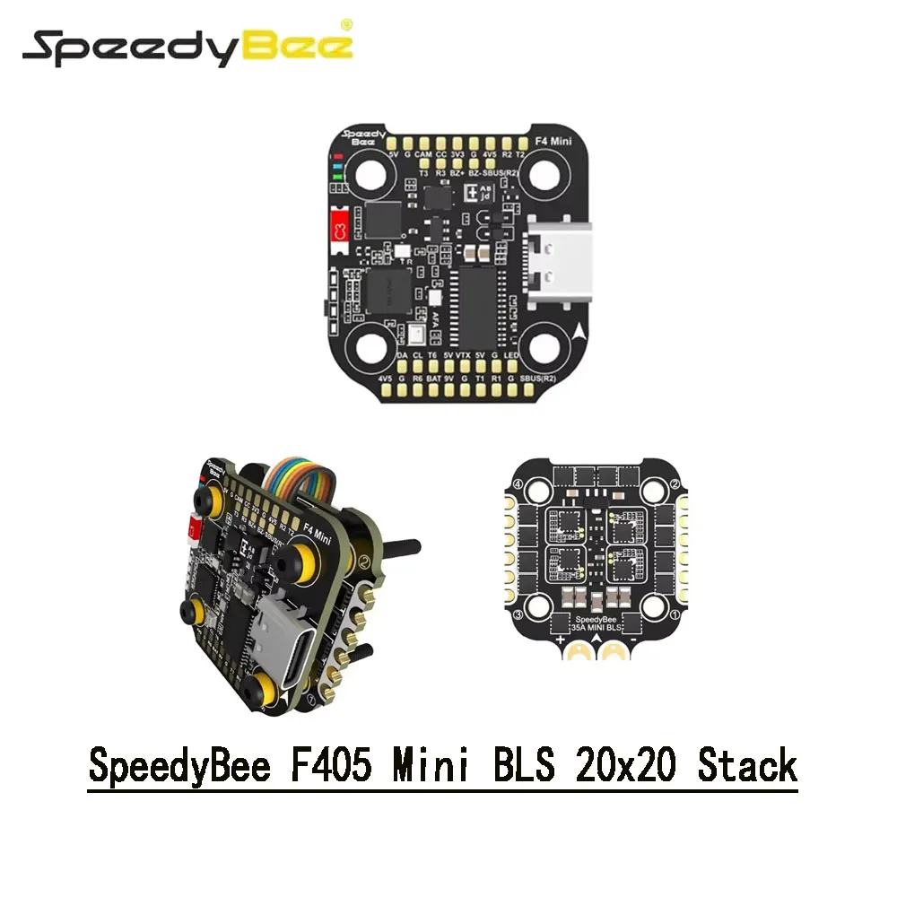 SpeedyBee F405 Mini BLS 20x20 Stack F405 FC 35A BLHELI S ESC 3 6S для строителей дронов FPV Freestyle Простая установка
SpeedyBee F405 Mini BLS 20x20 Stack F405 FC 35A BLHELI S ESC 3 6S для строителей дронов FPV Freestyle Простая установка