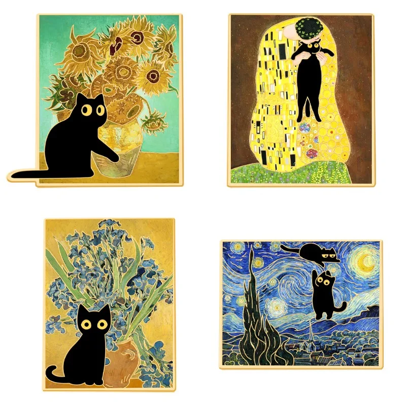 New Cartoon Black Cat Oil Painting Design Alloy Brooch Badge Pins for DIY Clothes Bags Shoes Hat Scarf T-shirt Jeans Car
New Cartoon Black Cat Oil Painting Design Alloy Brooch Badge Pins for DIY Clothes Bags Shoes Hat Scarf T-shirt Jeans Car