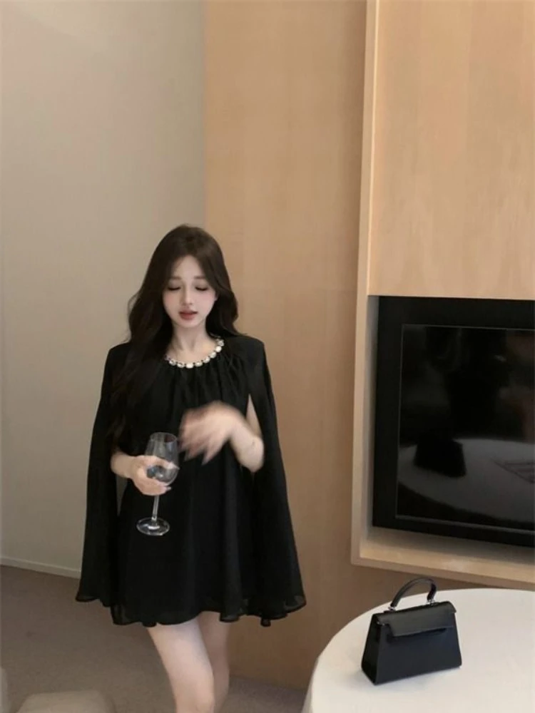 Heavy Diamond O-neck Long Sleeve Blouses 2025 New Loose Chiffon Shirt for Women Mid-length Black All-match Blusas De Mujer
Heavy Diamond O-neck Long Sleeve Blouses 2025 New Loose Chiffon Shirt for Women Mid-length Black All-match Blusas De Mujer