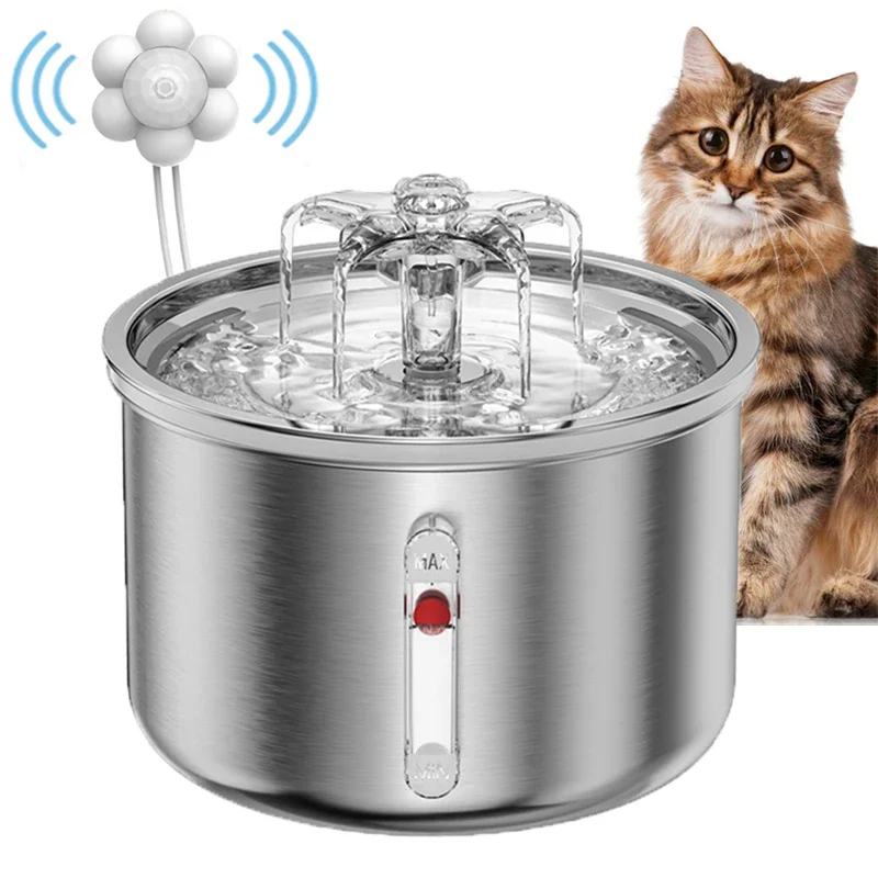 Pet Stainless Steel Intelligent Induction Fountain Flower Cat Water Dispenser, Visual Water Level Automatic Cat Water dispenser
Pet Stainless Steel Intelligent Induction Fountain Flower Cat Water Dispenser, Visual Water Level Automatic Cat Water dispenser