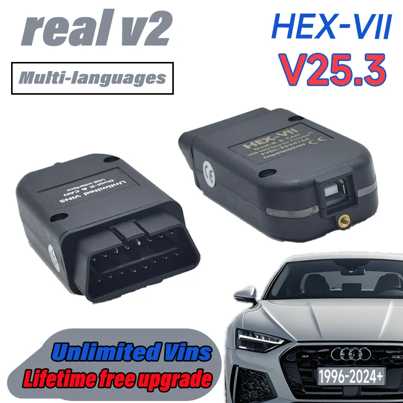VCDSCAN Auto Diagnostic Tool with Free Updates Unlimited VINs VAG Coding Support for VW Audi Skoda Seat - COM HEX Real V2 STM32F
VCDSCAN Auto Diagnostic Tool with Free Updates Unlimited VINs VAG Coding Support for VW Audi Skoda Seat - COM HEX Real V2 STM32F