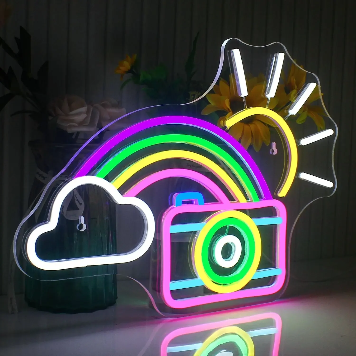 Rainbow Neon Signs LED Neon Light Sign Light Up Neon Signs For Bedroom Rainbow Camera Sunset Sun Star Game Room Art
Rainbow Neon Signs LED Neon Light Sign Light Up Neon Signs For Bedroom Rainbow Camera Sunset Sun Star Game Room Art