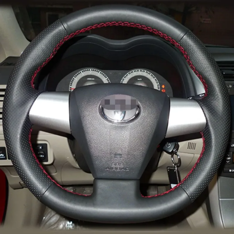 Чехол на руль для Toyota COROLLA 2011 RAV4 2012, натуральная кожа, сделай сам, ручная вышивка, Стайлинг автомобиля, украшение интерьера
Чехол на руль для Toyota COROLLA 2011 RAV4 2012, натуральная кожа, сделай сам, ручная вышивка, Стайлинг автомобиля, украшение интерьера