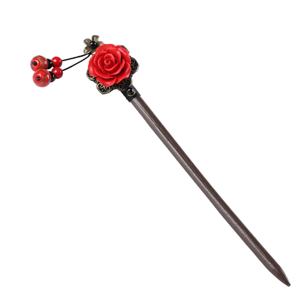 Retro Hairpin Wooden Stick Red Flower Glass Durable Vintage Headdress Chinese Style Bridal Hair Chopsticks Traditional Hair
Retro Hairpin Wooden Stick Red Flower Glass Durable Vintage Headdress Chinese Style Bridal Hair Chopsticks Traditional Hair