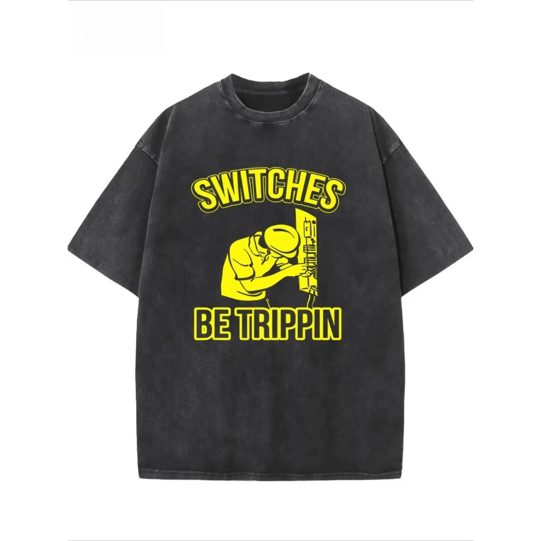 Funny Electrician T-Shirt "Switches Be Trippin" Graphic Tee Unisex Washed Retro Humor Workman Gift Cotton Top
Funny Electrician T-Shirt "Switches Be Trippin" Graphic Tee Unisex Washed Retro Humor Workman Gift Cotton Top