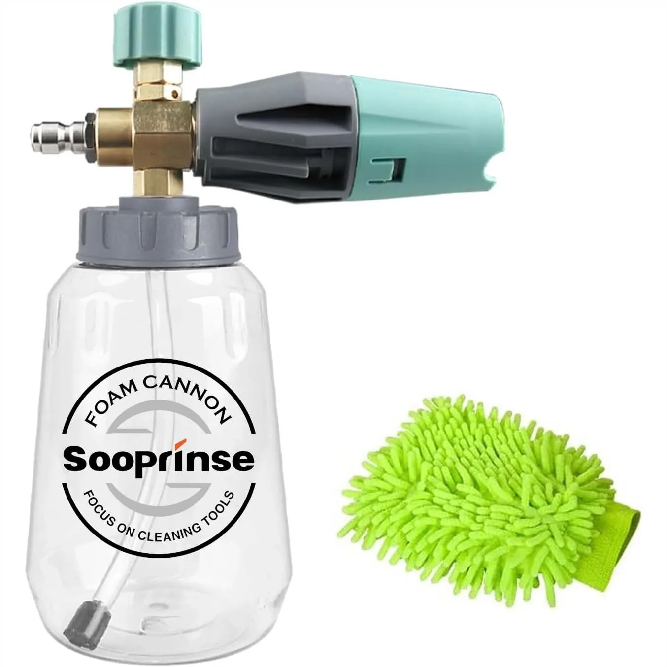Adjustable Foam Cannon 1L Snow Foam Lance For Car Wash With 1/4 Inch Quick Connector 4000 PSI Transparent Body
Adjustable Foam Cannon 1L Snow Foam Lance For Car Wash With 1/4 Inch Quick Connector 4000 PSI Transparent Body