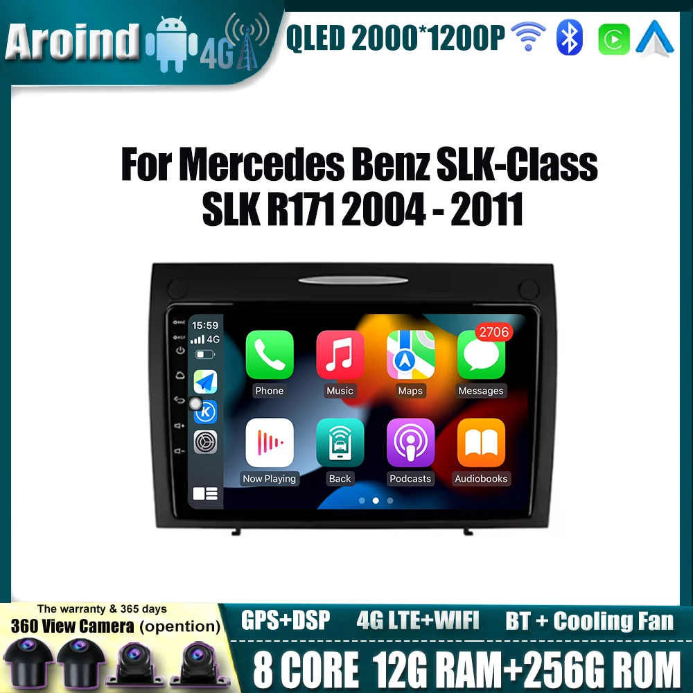 Автомобильный радиоэкран для Mercedes Benz SLK-Class SLK R171 2004-2011, автомобильный мультимедийный плеер, автомобильные аксессуары, Bluetooth 4G
Автомобильный радиоэкран для Mercedes Benz SLK-Class SLK R171 2004-2011, автомобильный мультимедийный плеер, автомобильные аксессуары, Bluetooth 4G