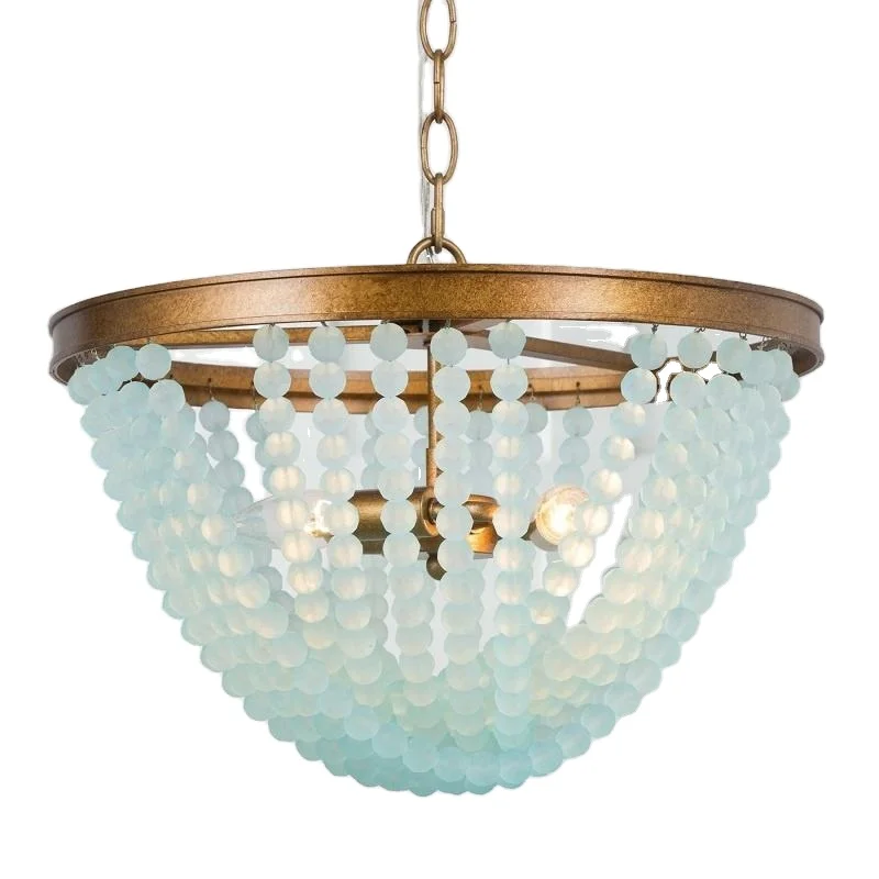 French Blue Crystal Bead Chandelier Vintage White Bohemian Beach Ceiling Light
French Blue Crystal Bead Chandelier Vintage White Bohemian Beach Ceiling Light