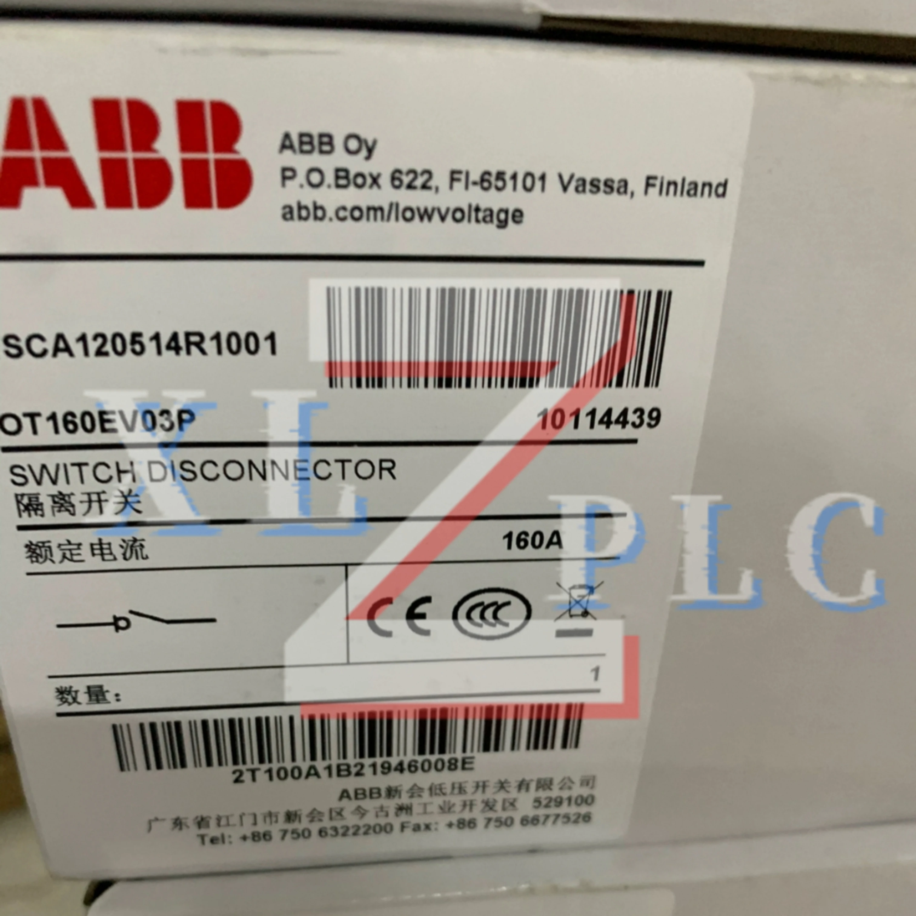 disconnector new in stock "OT160EV03P 1SCA120514R1001" "OT160EV04P 1SCA120521R1001""OT160EV12P 1SCA120529R1001" "OT160G03P
disconnector new in stock "OT160EV03P 1SCA120514R1001" "OT160EV04P 1SCA120521R1001""OT160EV12P 1SCA120529R1001" "OT160G03P